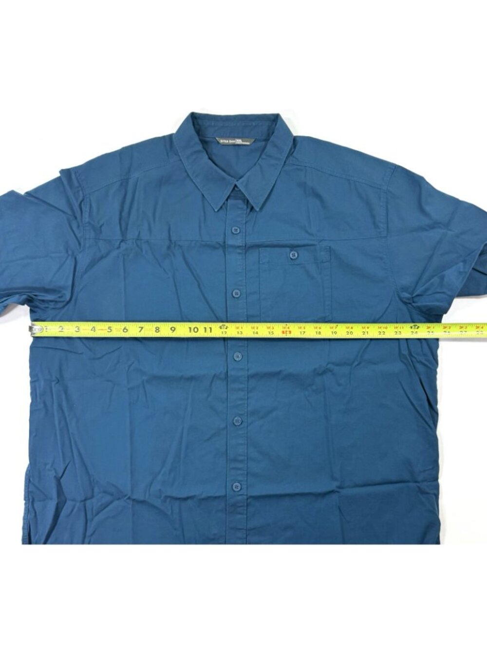 Sitka Mens Shop Shirt Short Sleeve Button Up Size 2XL Blue Outdoor Workwear - Picture 11 of 16